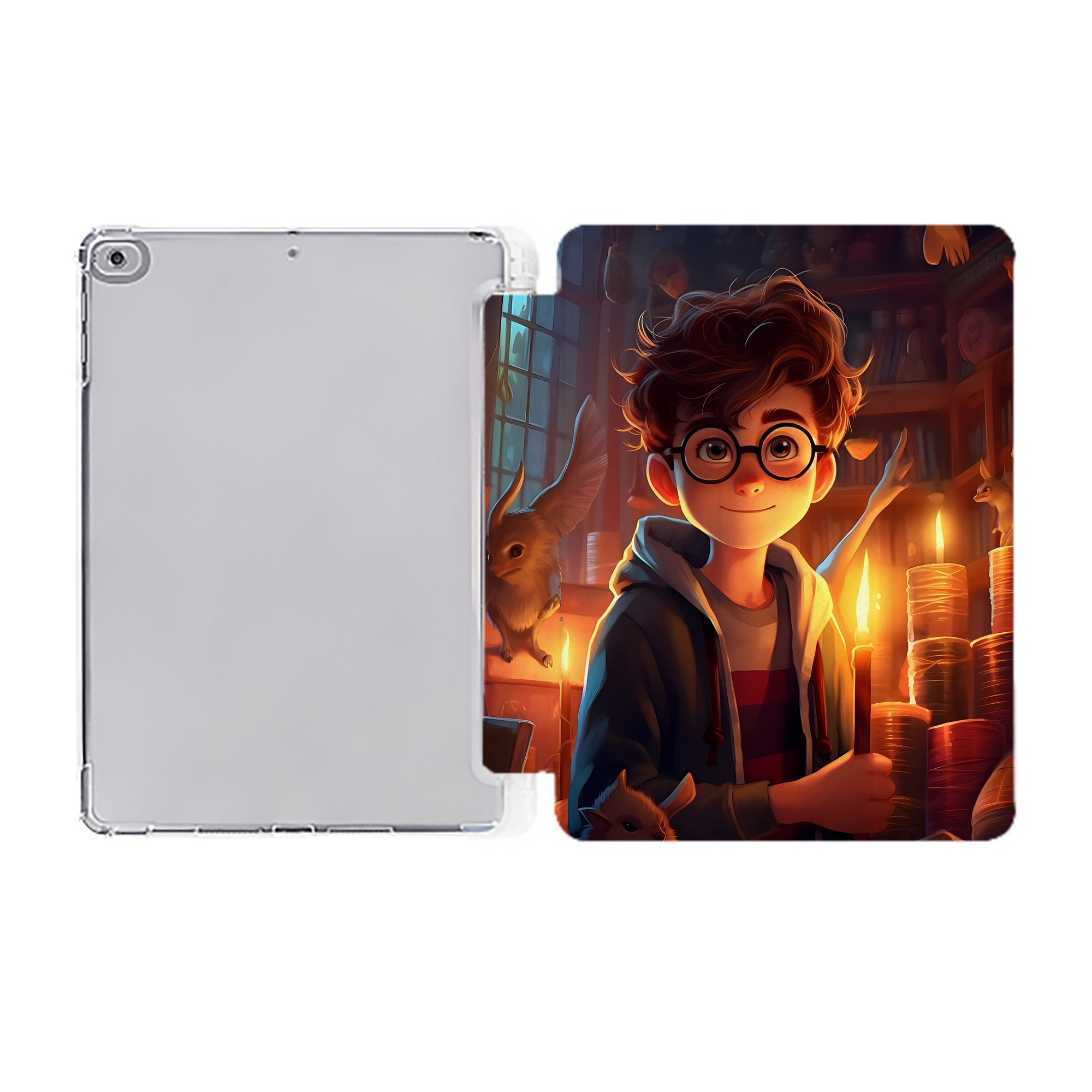 （画像用） Harry Potter ハリー・ポッターシリーズ IPad ケース ペン収納付き 三つ折りスタンド PUレザー×シリコン 対応機種9.5/10.5/10.9インチ